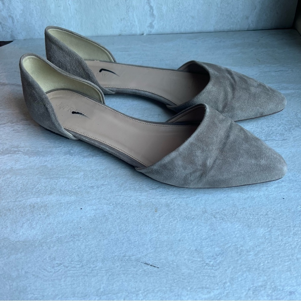 J. Crew Gray Suede Flats